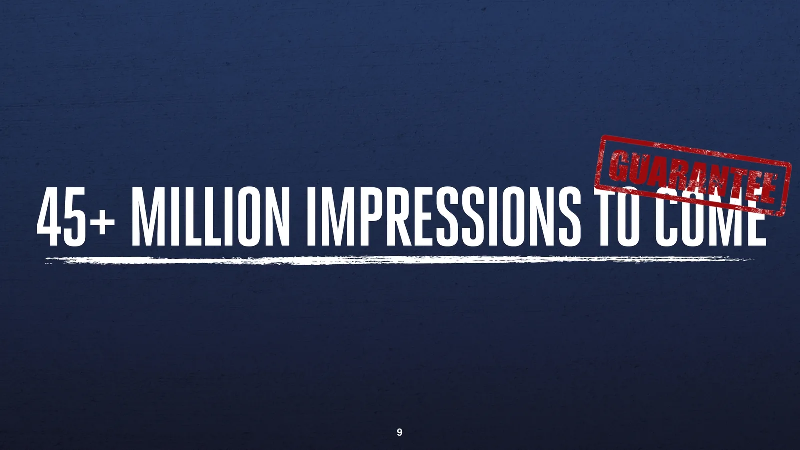 Hilfiger Denim slide: 45+ million impressions to come, stamped Guaranteed